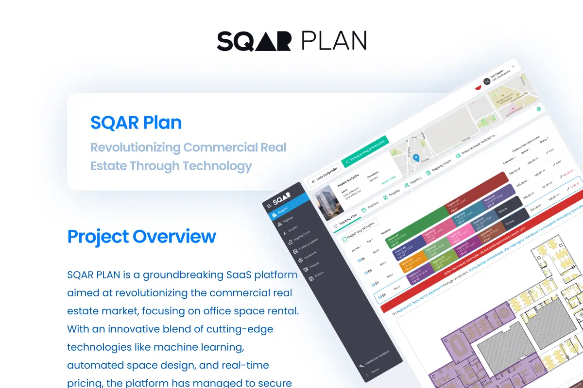 Screen of a SQAR Plan website